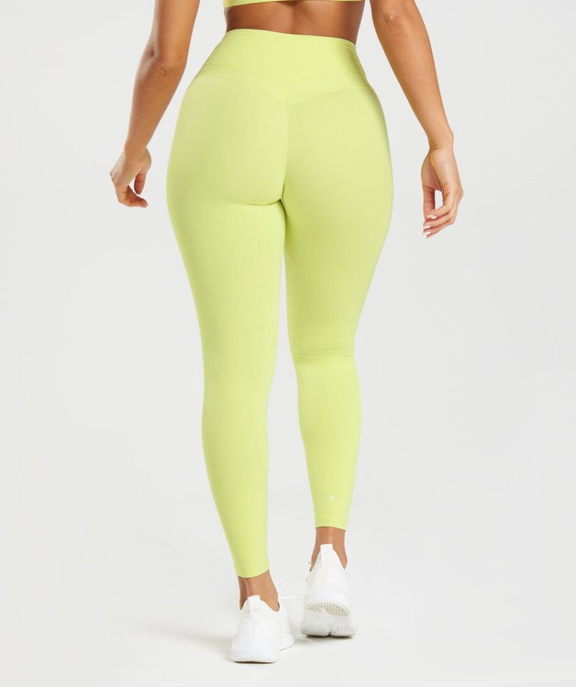 Women's Gymshark Whitney High Rise Leggings Yellow | CA 0376A8